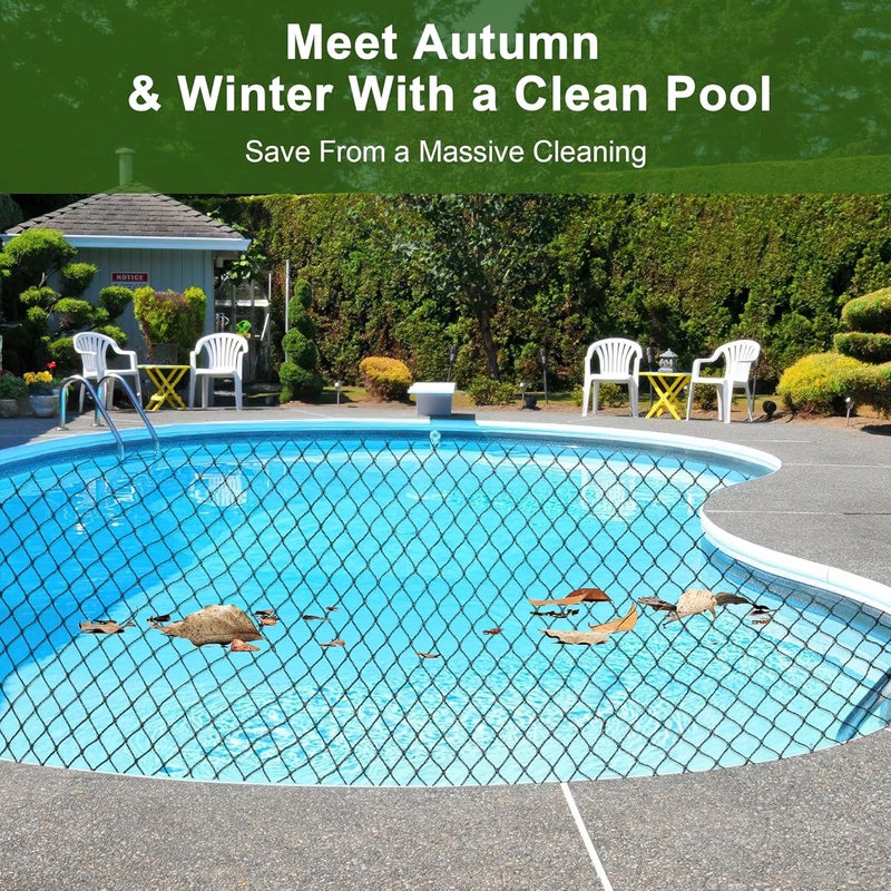 TRIOSEA Pond Netting, Pond Netting for Koi Ponds 14 x 14FT Pond Net, Heavy Duty Woven Fine Mesh Pond Garden Pool Netting Kit for Leaves to Catch Leaves and Debris, Protects Koi Fish from Birds Cats Predators - Image 4